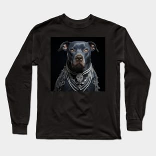 Jewelled Blue Pitty Long Sleeve T-Shirt